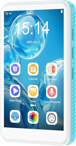 SWOFY Lecteur MP3 32GB avec Bluetooth et WiFi, Lecteur MP3 Android 13 D08, écran Tactile 4 Pouces, Bluetooth, WiFi, Compatible avec Spotify, Audible, Play Store et...
