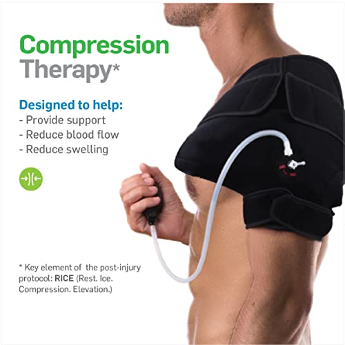 Natracure Advanced Hot Or Cold & Compression Shoulder Support 16032 New Model - (Left Or Right Shoulder Brace) - (For Shoulder Sprains, Strains And Post Rotator Cuff Surgery) #TOP3