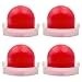 Fuel Primer Bulb Kit (4 Pcs) with Sealing Rings for Briggs & Stratton Engines - Compatible with 494408 & 694394 Carburetors - Lawn Mower Carburettor Oil Bubble Replacement - Red
