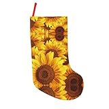 Chaussette de Noël jaune de 45,7 cm, matériau durable résistant à la décoloration : fabriquées à partir de polyester de haute qualité, ces chaussettes de Noël sont solides, résistantes aux couleurs et conçues pour rester éclatantes saison après saison, la largeur inférieure des chaussettes est de 28 cm, la largeur d'ouverture est de 21 cm, et la longueur des chaussettes est de 46 cm