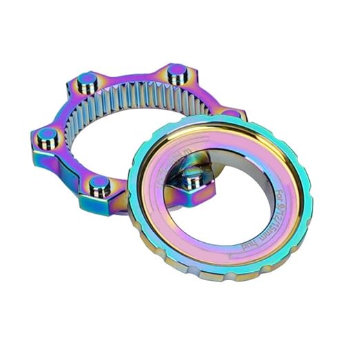 ロードバイクハブセンター - 6 穴アダプター自転車センターリング付き 6 ピンディスクブレーキ自転車部品ブレーキローテータセンターロックキャップサイクリング部品
