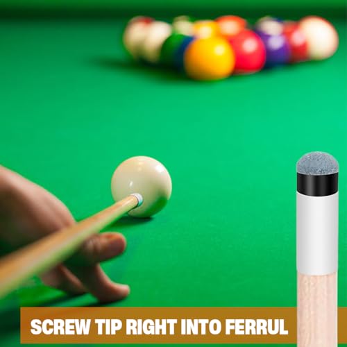 Image of PROBEROS 10pcs 13mm Billiard Cue Tips for Pool Snooker Golf Grip Use