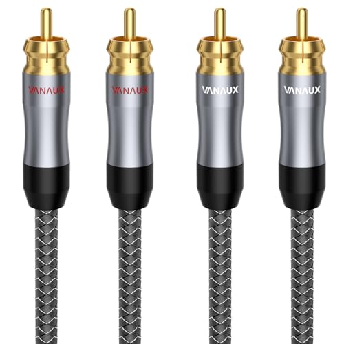 Cable 2 RCA macho a macho coaxial para sonido de cine en casa y hifi de 1m