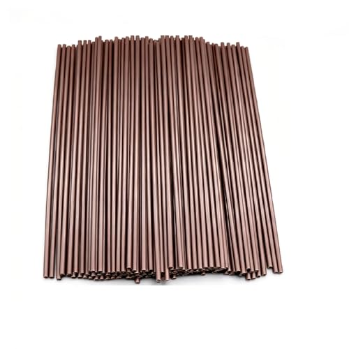 100 pitillos desechables marrones flexibles de plástico 7 pulg miniatura 1