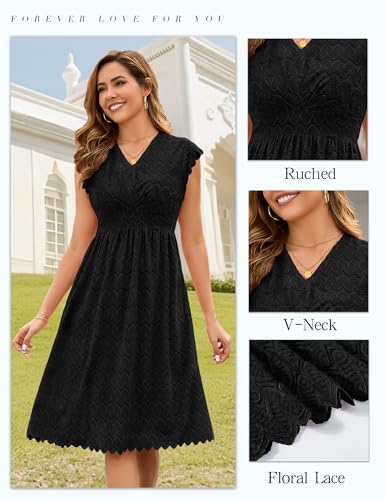 Wedtrend Cocktail Dresses for Women Mother of The Bride Dresses Ruffle Sleeve Bridesmaid Dress Lace Formal Dresses3
