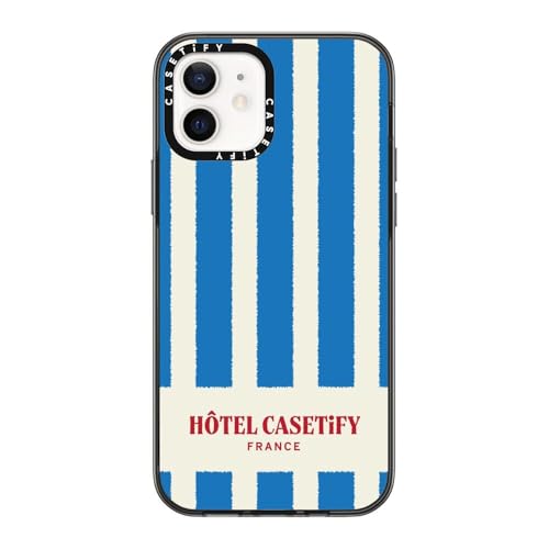 Coque compacte iPhone 12 CASETiFY noire transparente style Resort