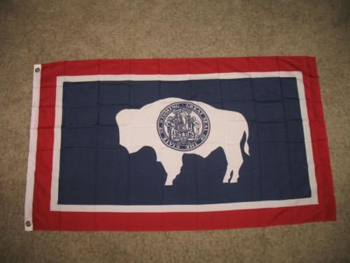 Wholesale Lot 5 3x5 State of Wyoming Polyester Flag 3x5 Banner - Party Decorations Supplies For Parades - Prime Outside, Garden, Men Cave Decor Flag