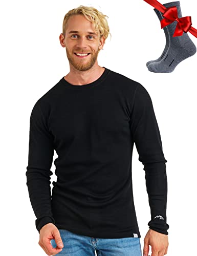 Merino.tech Camiseta Lana Merino Hombre - Deportiva Ropa Térmica
