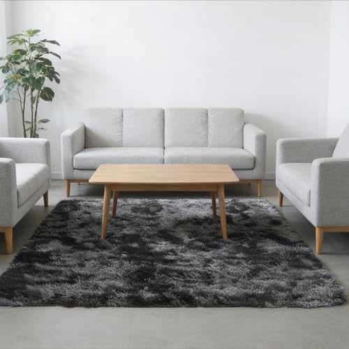 Tapis de salon lavable aspect fourrure super doux texture premium