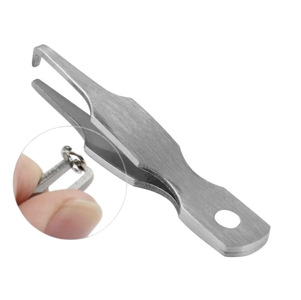 AMZfishing® Mini Pinza Split Ring per Pesca | Pinza per anellini e Anelli di Giunzione | Apri anellini Pesca Professionale