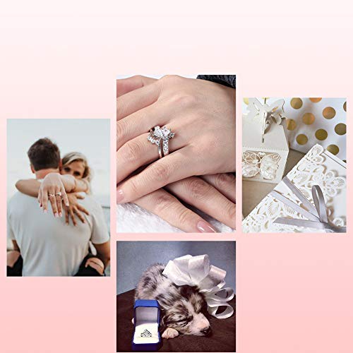 Jeulia Marquise Cut Wedding Set Sterling Silver Bypass Rings With Cubic Zirconia White Diamond Solitaire Engagement Rings Promise Anniversary With Gift Box (6) #TOP6