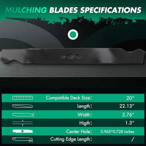 SCITOO Lawn Mower Blade - Mulching Specifications