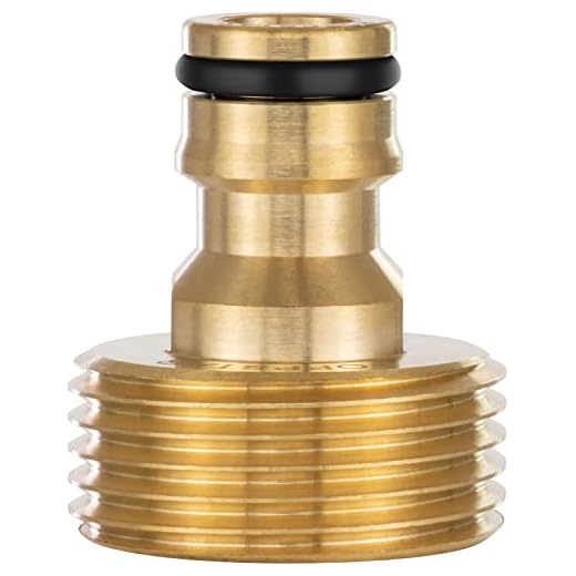 Poppstar Wasserhahn-Adapter mit 1 Zoll Außengewinde und Steckkupplung für Gartenschlauch (kompatibel mit Gardena Stecksystem)