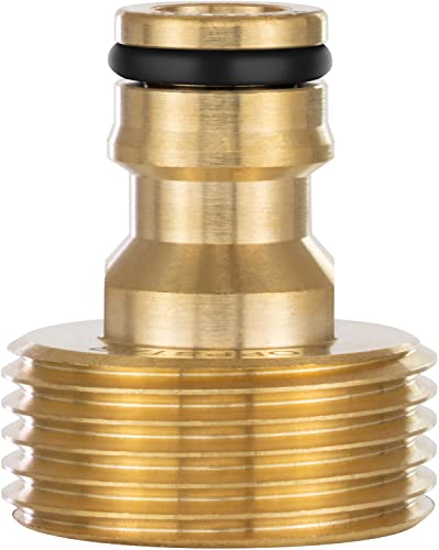 Poppstar Wasserhahn-Adapter mit 1 Zoll Außengewinde und Steckkupplung für Gartenschlauch (kompatibel mit Gardena Stecksystem)
