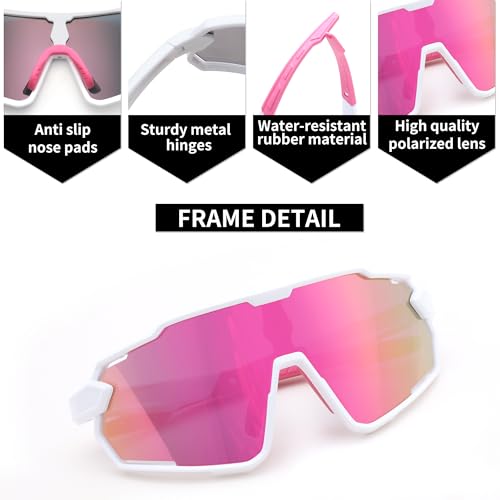 FEISEDY Kids Teens Baseball Polarized Sunglasses Lightweight Frame UV400 Sports Cycling Shades for Boys Girls B0190 — view 5