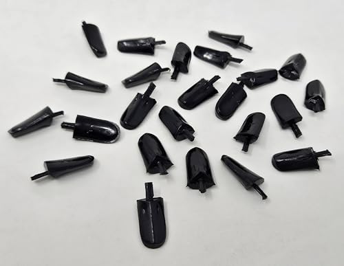 Zim's 17mm Small Black Plastic Closed Bird Bill Beak for Crafts, Artificial Bird Making Parts Supplies (Pack of 24)