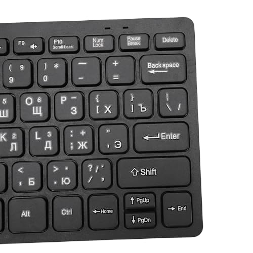 Combo de teclado ruso inalámbrico y ratón cirílico para trabajar sin cables desde casa o la oficina 7