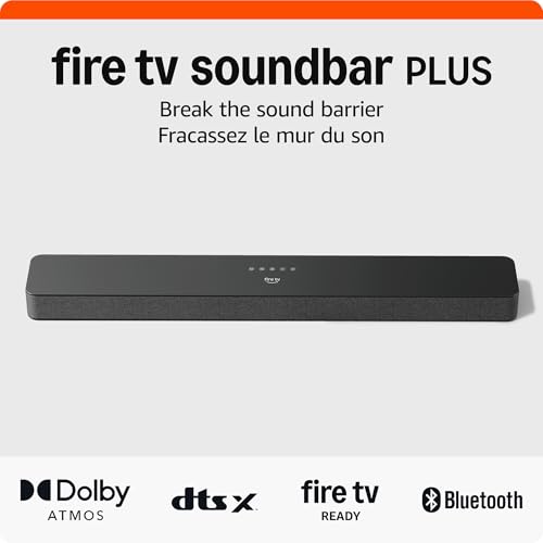Amazon Fire TV Soundbar Plus (newest model) with built-in subwoof...
