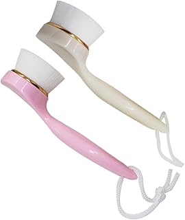 2Pcs Manual Facial Cleaning Brush Long Handle...