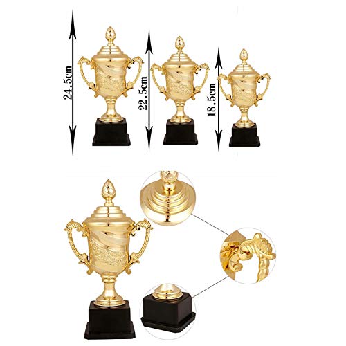 WEIFAN Trophées des gagnants - Trophées en Plastique Gagnant d'or pour la journée du Sport Scolaire ou Mini-événement… - Image 3