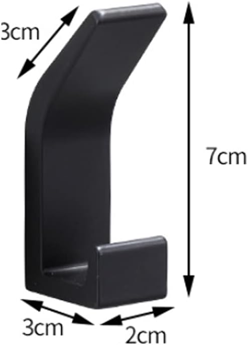 3 Pcs/Set of Black Towel Hooks, Bathroom Clothes Hooks, Bedroom Robe Hooks, Coat Hooks, Living Room Kitchen Accessories