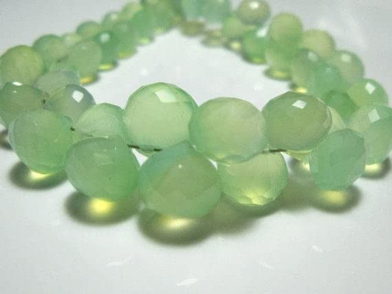 Chrysoprase chalcédoine pour fabriquer des colliers en pierres fines