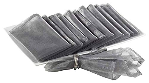 Servilletas Elegantes de Organza 20x20 Pulgadas, Set de 12 miniatura 1