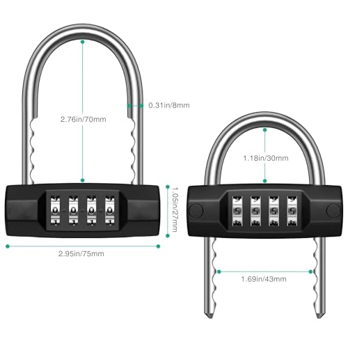Cadenas réinitialisables à manille réglable pour résoudre les problèmes d'attaches larges - 7