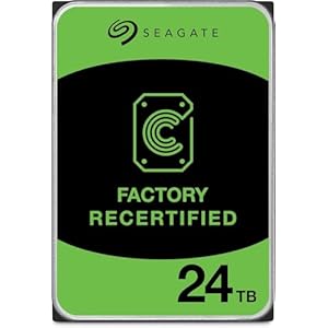 Seagate Exos X24 24TB Enterprise HDD HDD SATA 6Gb/s 512MB caché 7200 RPM 512e CMR Helio sellado 3.5 pulgadas Disco duro ST24000NM000H (renovado)