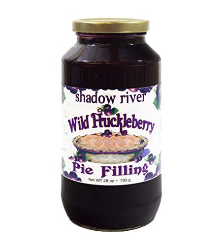 Shadow River Wild Huckleberry Gourmet Pie & Pastry Fruit Filling - All Natural No Artificial Ingredients - 28 oz