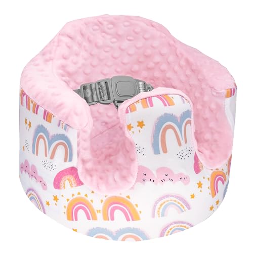 Image of Baby Seat Cover,Compatible with Bumbo Seat for Baby Boy & Girl,Cover for Protecting The Bumbo Seat,Soft Breathable Material-Rainbow