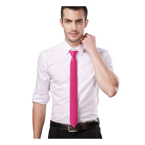 Image of Landisun Black Tie Men Women Solid Skinny Ties Slim Ties Satin Tie
