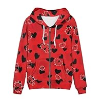 Casual Daily Womens Hoodies: Womens Zip Up Hoodie made of polyester, 9 Sizes from XS-5XL. These hoodies are essential spring, fall and winter staple. Women's Full Zipper Sweatshirts: Classic long sleeves, drawstring hoodies with zip design, easy to p...