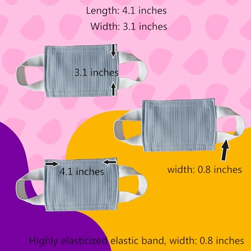 Image of Baby Proof Door Silencer & Cloth Latch Cover, Quiet Close Anti-Slam Pads to Prevent Slamming and Accidental Locking, for Nursery and Toddler Safety (3, Grayish Blue, 4.1 * 3.1 inches)
