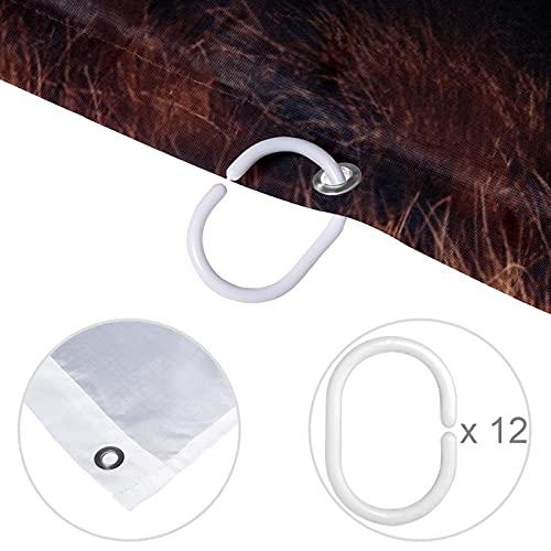 Rideau de douche anti éclaboussures grand format lavable pour sol sec