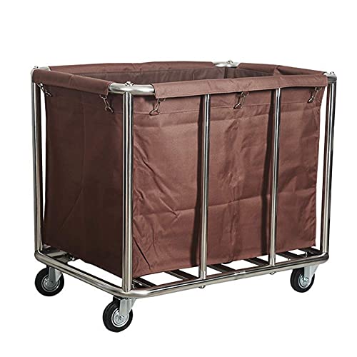 DFEDHF Laundry Sorter Cart Hotel with Slient Casters Removable Bag, Portable Large Housekeeping Trolley for Dirty Clothes, Load 150kg