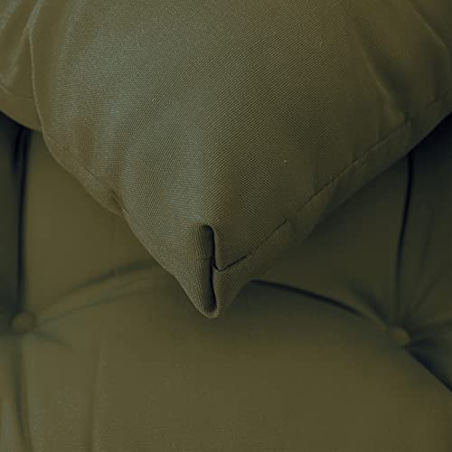 Image of QILLOWAY Indoor /Outdoor Square Seat Patio Cushion -Set of 2,19-Inches(Sage /Army Green)