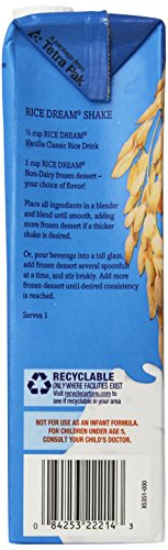RICE DREAM Classic Vanilla Rice Drink, 32 fl. oz. (Pack of 12)