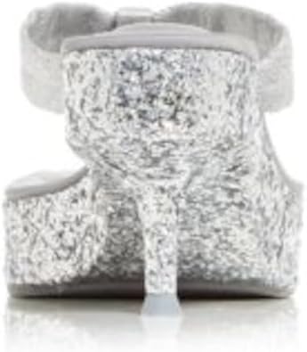 Alexander Wang Womens Jessie Metallic Glitter Heels Silver 37 Medium (B,M), 6.5