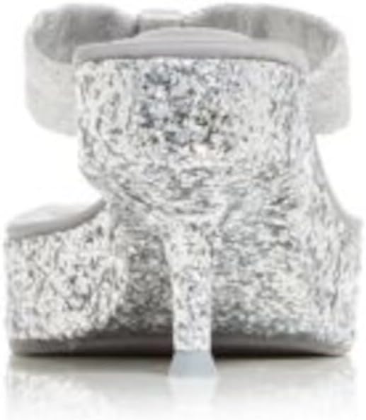 Alexander Wang Womens Jessie Metallic Glitter Heels Silver 37 Medium (B,M), 6.5