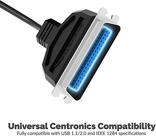 Image of SABRENT USB to Parallel IEEE 1284 Printer Cable Adapter (CB-CN36),Black