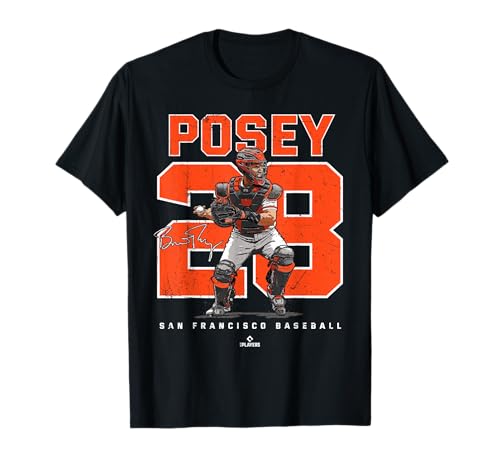 Number and Portrait Buster Posey San Francisco MLBPA T-Shirt