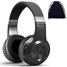 Bluedio H Turbine Wireless Bluetooth 5.0 Stereo Headphones with Mic, Shocking Bass Headphones with Storage Bag for Music Enthusiast, Voice Control Black