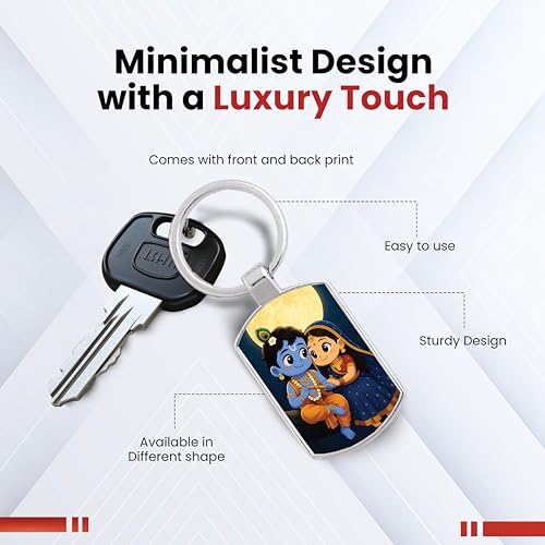 Image of Stylish Metal Keychains with Permanent Glossy Print - Inspirational Quotes & Spiritual Designs - Perfect Key chains for loved ones, Personal Use, Gifts & Return Gifts