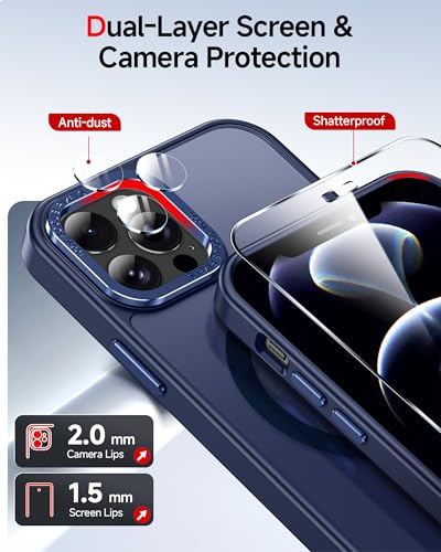 LeYi for iPhone-12-Pro-Max Case with Screen Protector Camera Cover Blue - image 2