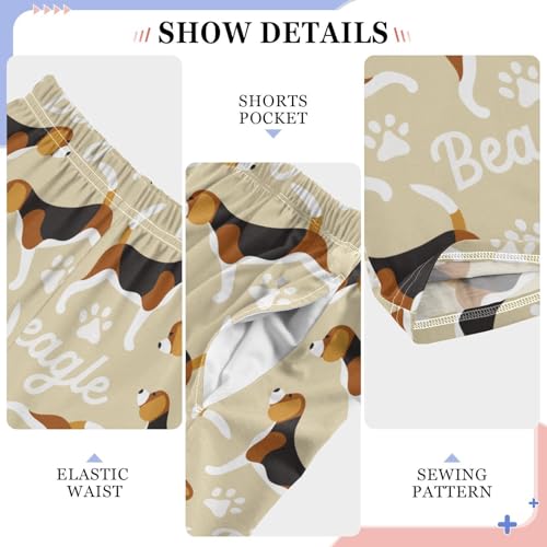 Cute Beagle Dogs Paws Boys Pants for Kids Jogger Pants with Pockets S-XL4