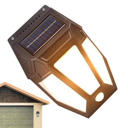 Torce da parete a energia solare, applique da parete solare,Illuminazione solare da parete di sicurezza per esterni - Torce di sicurezza da parete per esterni ad alta luminosità per recinzioni, è