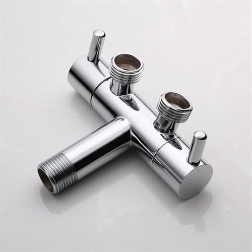 Válvula angular Shattaf de doble salida para control eficiente en el inodoro 4