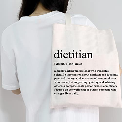 Bolso tote de lona MEIKIUP para dietista, regalo para nutricionista, graduación o profesional RD miniatura 7