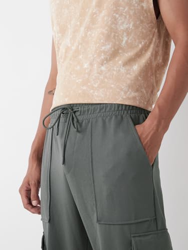 Image of Bewakoof Air 1.0 Men's Solid Oversized Fit Terry Joggers